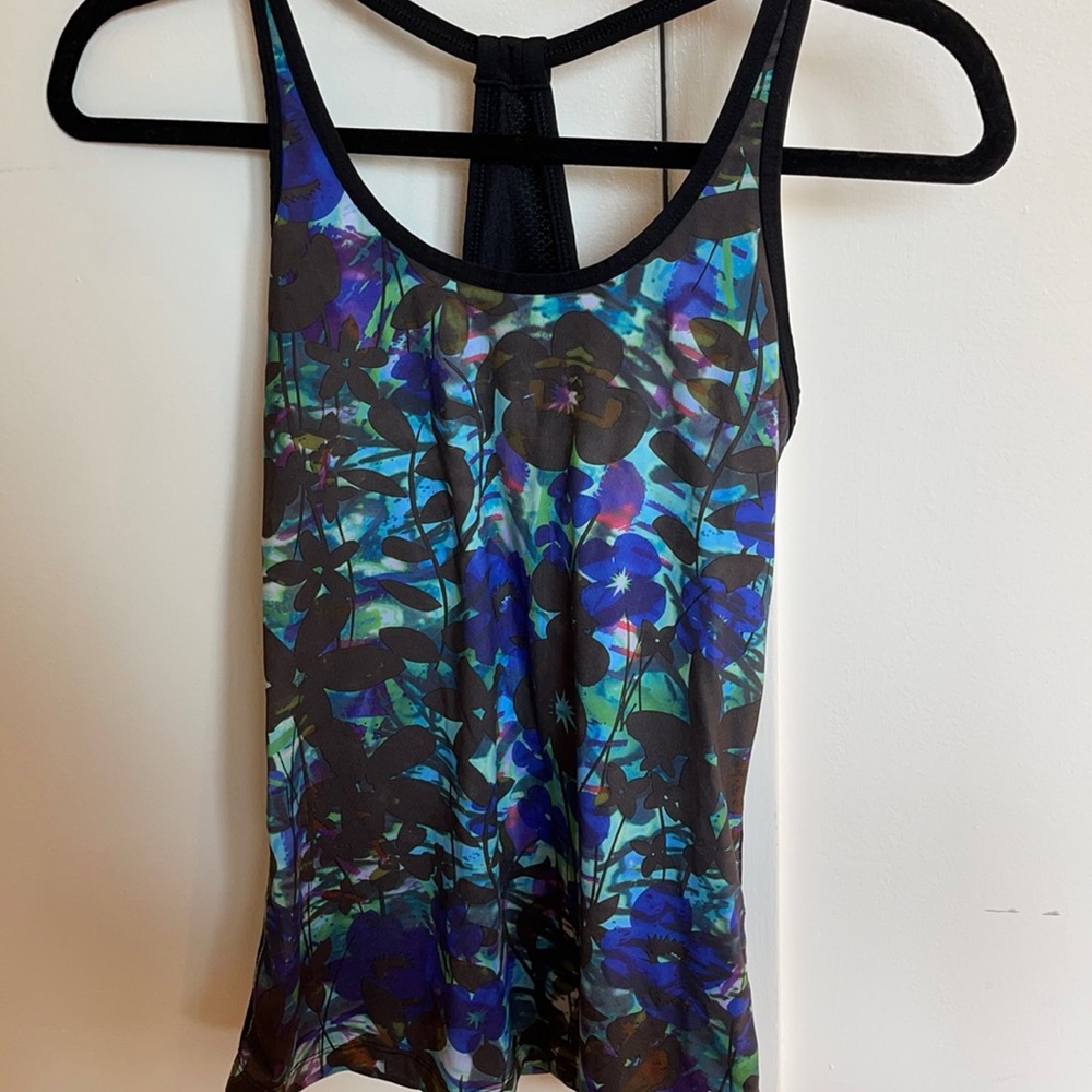 Racer back built in bra tank